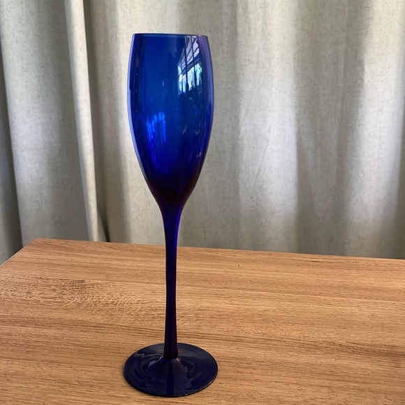 Other - Vintage Libbey Cobalt Blue Champagne Flutes, Blue Glass Champagne Glass